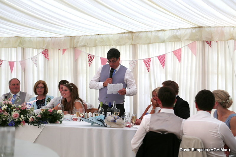 Father of the bride, Simon Andrews, kicks of with a very funny speech.
