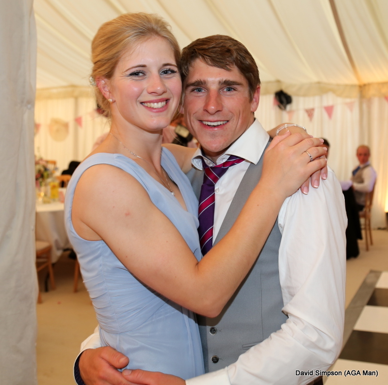 These two love birds were next to hit the dance floor.