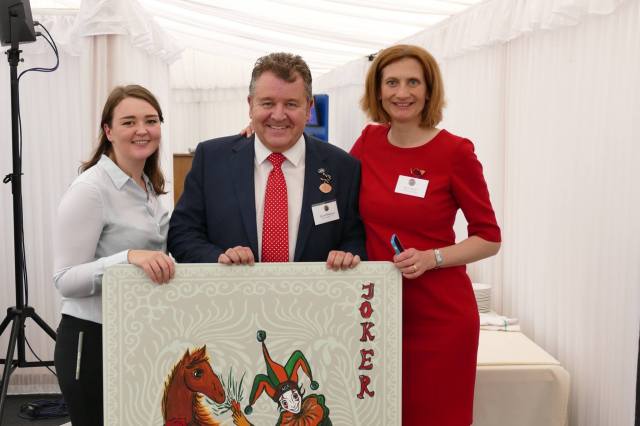 L-R: Becci Thompson, AGA man, Clare Hazel - the joker is in the middle...